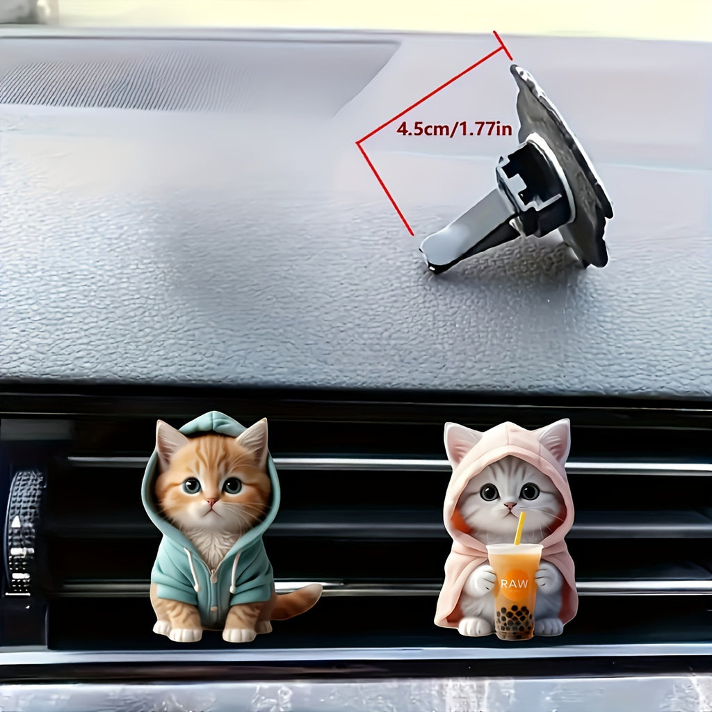 Ensemble de 2 Dsodorisants de Voiture en Acrylique Plat 2D en Forme de Chat Adorable et Fantaisiste  Longue Dure Fortement Parfum et Rafrachissant AromaRelax pour lIntrieur des Vhicules liminant les Odeurs et Crant une Atmosphre Agrable