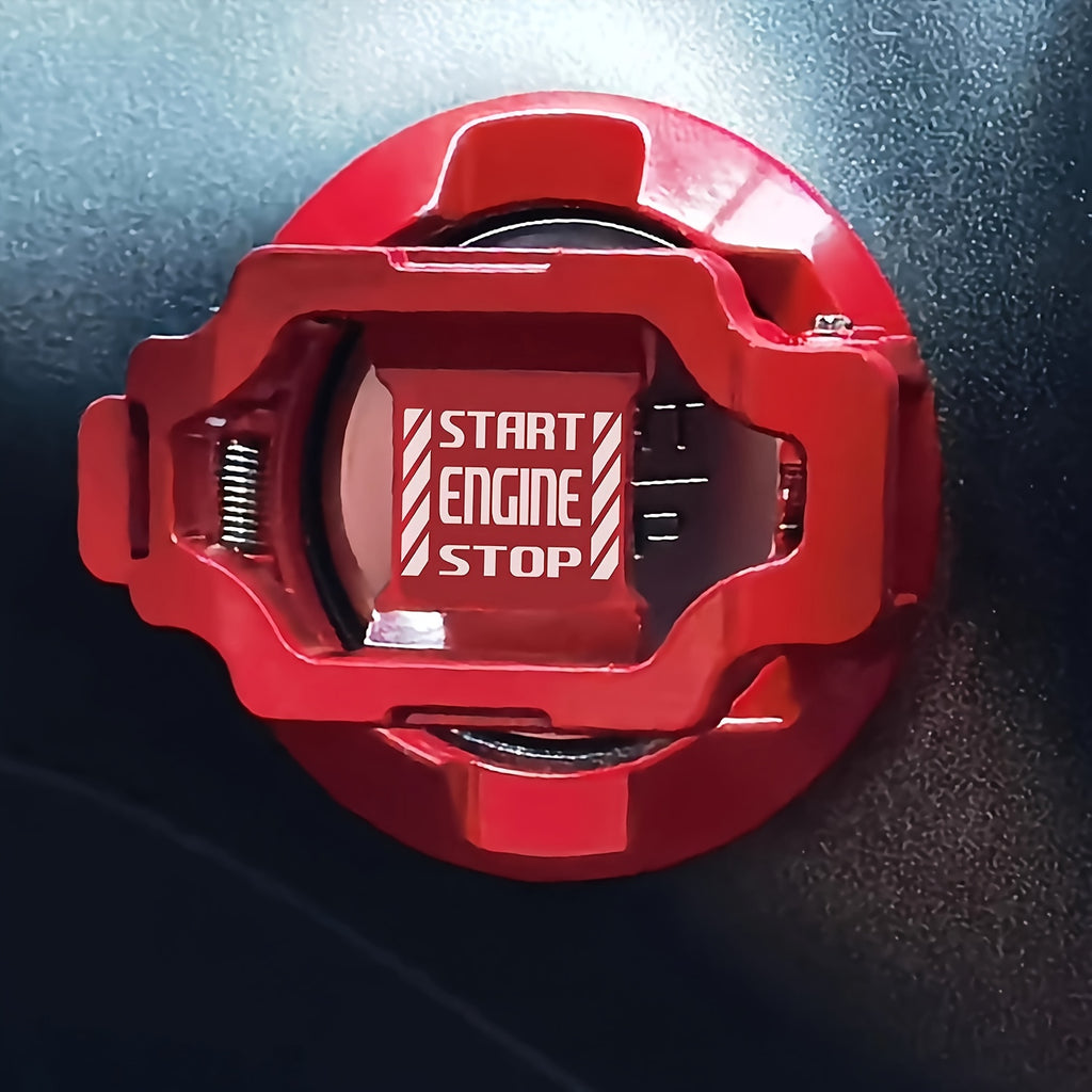 Couvercle de Bouton de Demarrage de Voiture Couvercle de Protecteur de Bouton de Demarrage Et Darrt de Lengin de Voiture Accessoires de Voiture Cool Dcoration Intrieure Autocollant Pour Cl de Moto Interrupteur de Dmarreur
